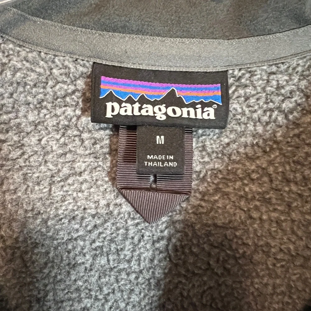 Patagonia Grey Mens Better Sweater 1/4 Zip Fleece Pullover Size Medium - Picture 5 of 5
